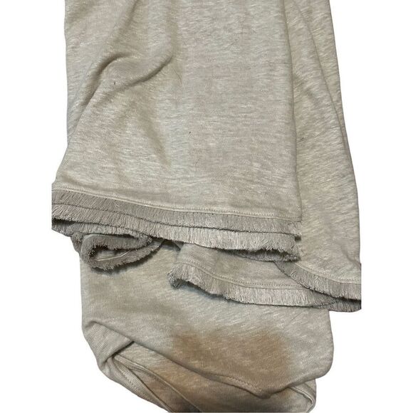 J. Jill M/L Poncho Style Sweater Airy Lagenlook Top 100% Linen Beige - Picture 3 of 8